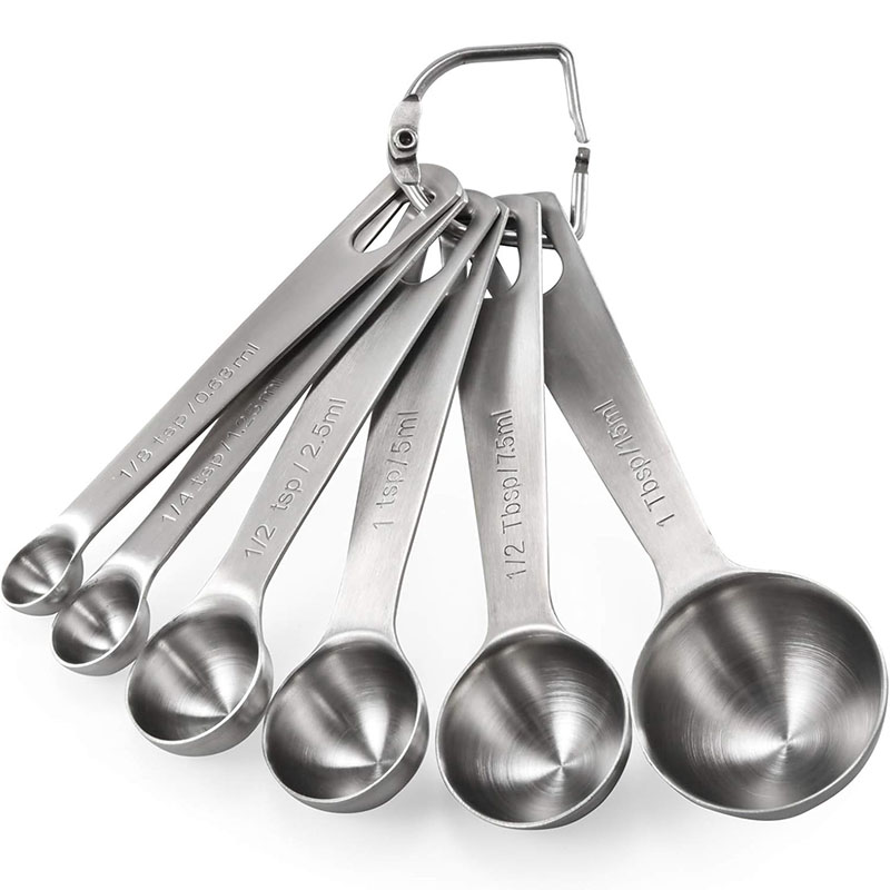 Kitchen Gadgets For Arthritic Hands - 6Pcs Measuring Spoons Set Stainless Steel