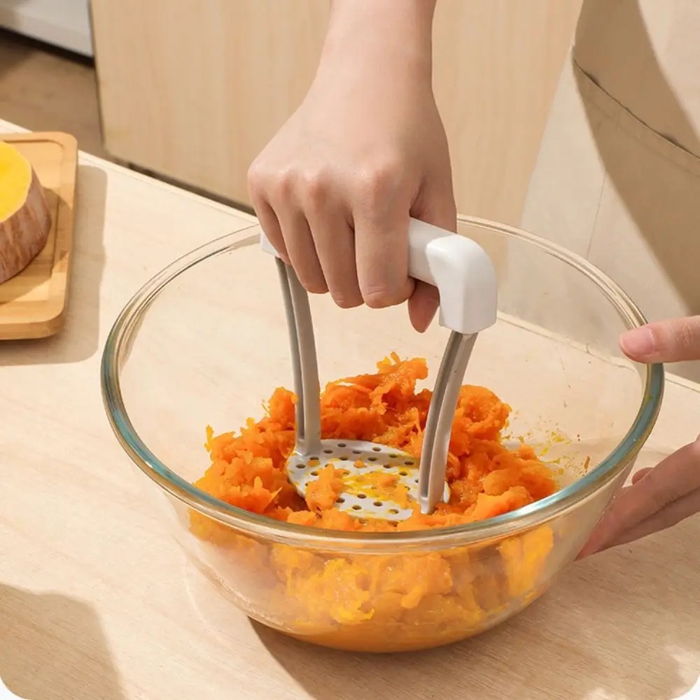 Potato Masher Ricer - 1PC Portable Plastic Manual Potato Masher