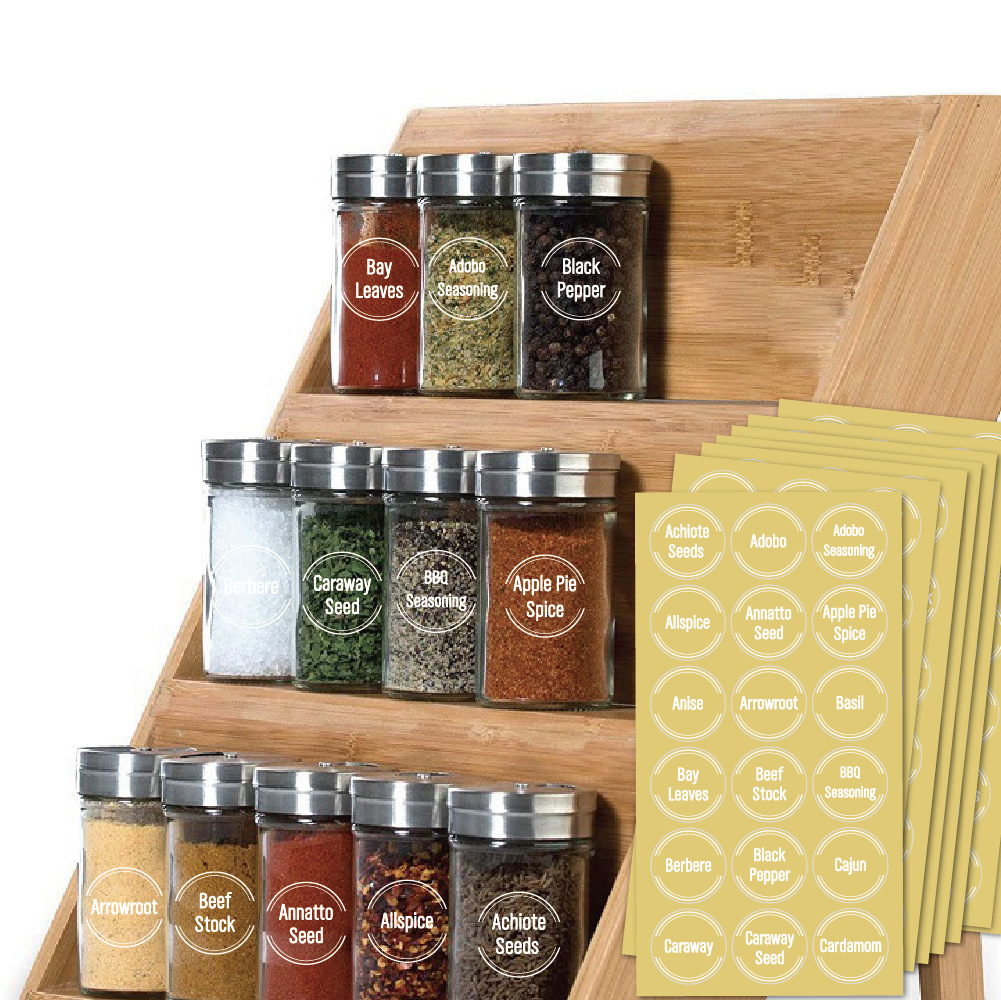 144pcs Spice Jar Labels Sticke - Kitchen Gadgets Name ulasan dan harga