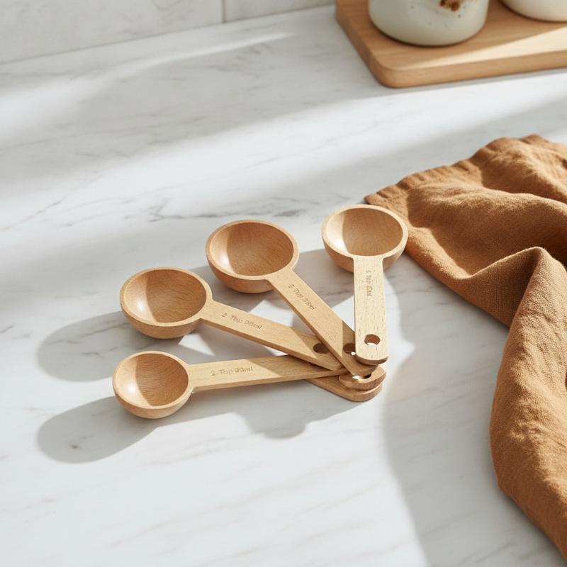 Wooden Measuring Spoon 7.5-45M - Kitchen Gadgets For Chefs ulasan dan harga
