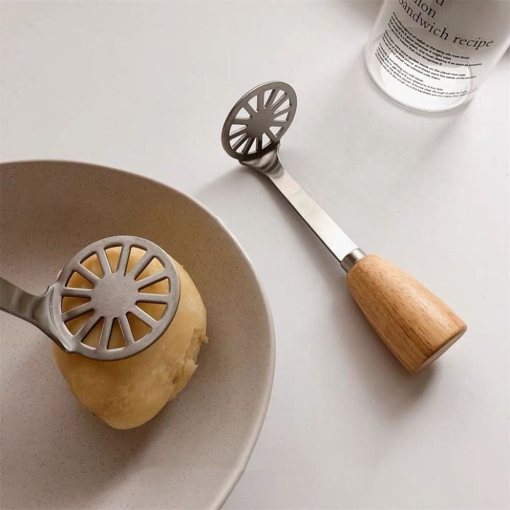 Household Wooden Handle Potato - Potato Masher Ricer ulasan dan harga