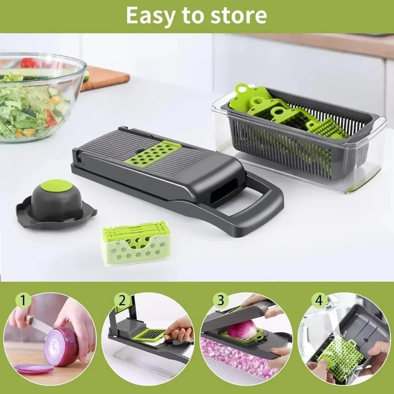 16-in-1 Vegetable Chopper Slic - Potato Masher Ricer ulasan dan harga