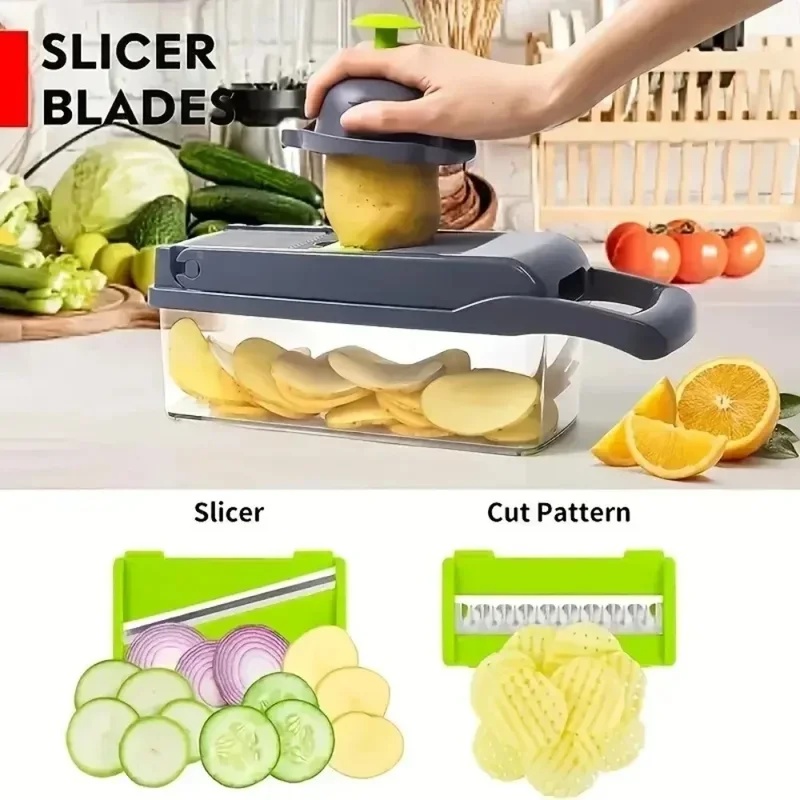 16-in-1 Vegetable Chopper Slic - Potato Masher Ricer ulasan dan harga